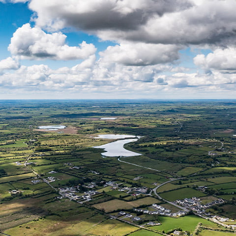 Aerial view of Ireland's Hidden Heartlands