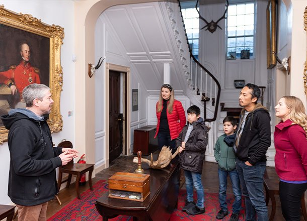 House tours at Strokestown Park featuring elegant period rooms and guided historical insights.