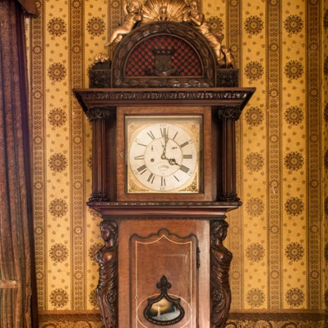 An old grandfather clock