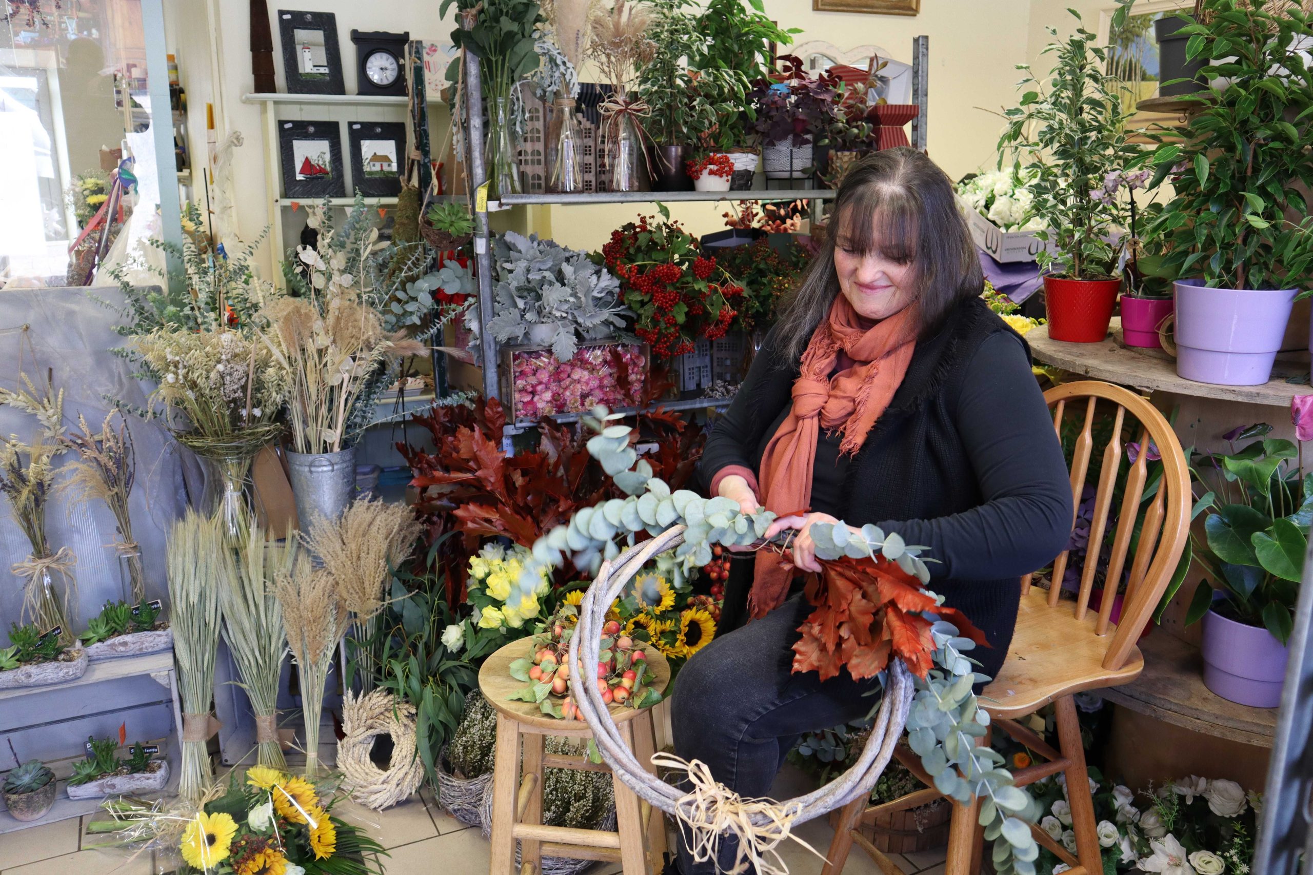 Ivy Rose Wreath making