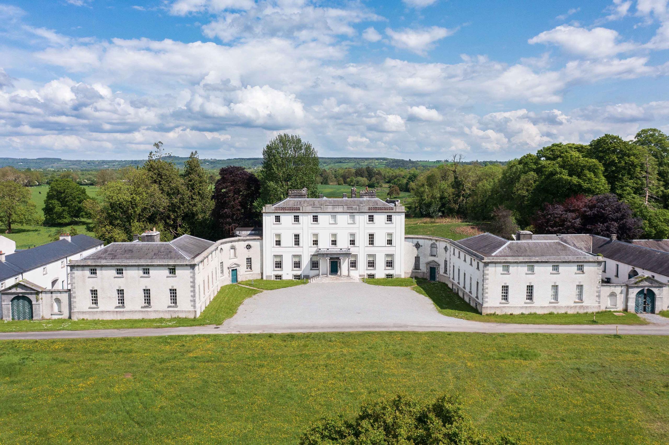 aerial photo georgian house Strokestown Park