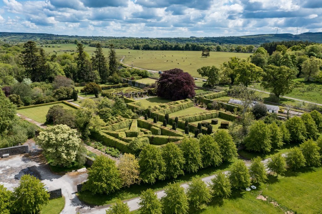 Aerial Image of Victorian Walled garden at Strokestown Park