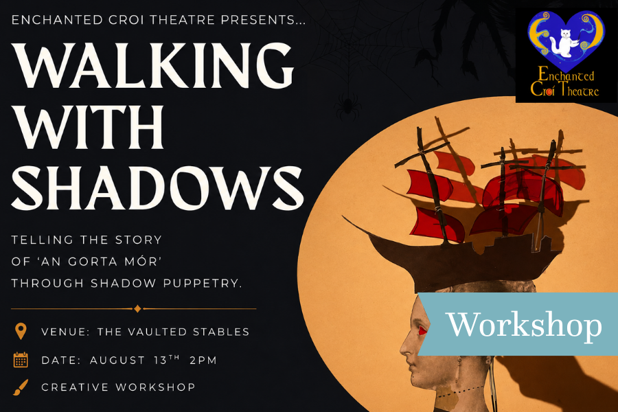 Web image walking with shadows Walking with Shadows event information with an image of a lady with a boat on her head.